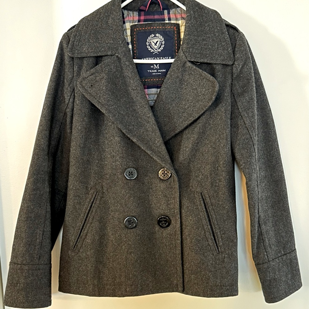 Women’s American Eagle Charcoal Peacoat sz Med EUC